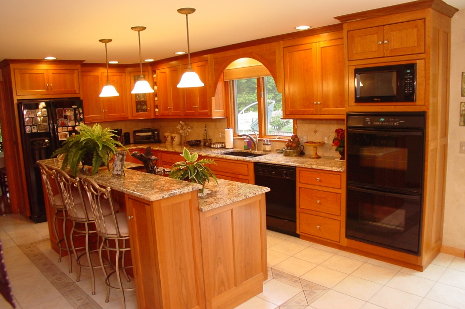 Kitchen Cabinets: Maple, Oak & Cherry - Wilbraham MA | Custom Wood ...