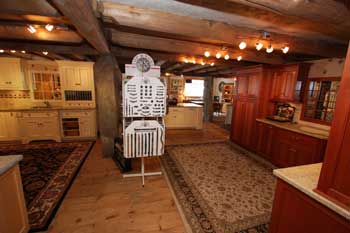 custom cherry countertops and cabinet